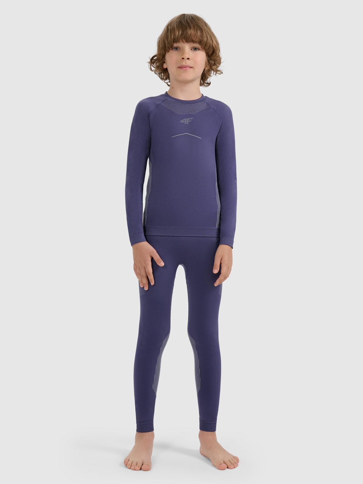 Termoaktyvus besiūlis apatinis trikotažas berniukams komplektas - tamsiai mėlynas