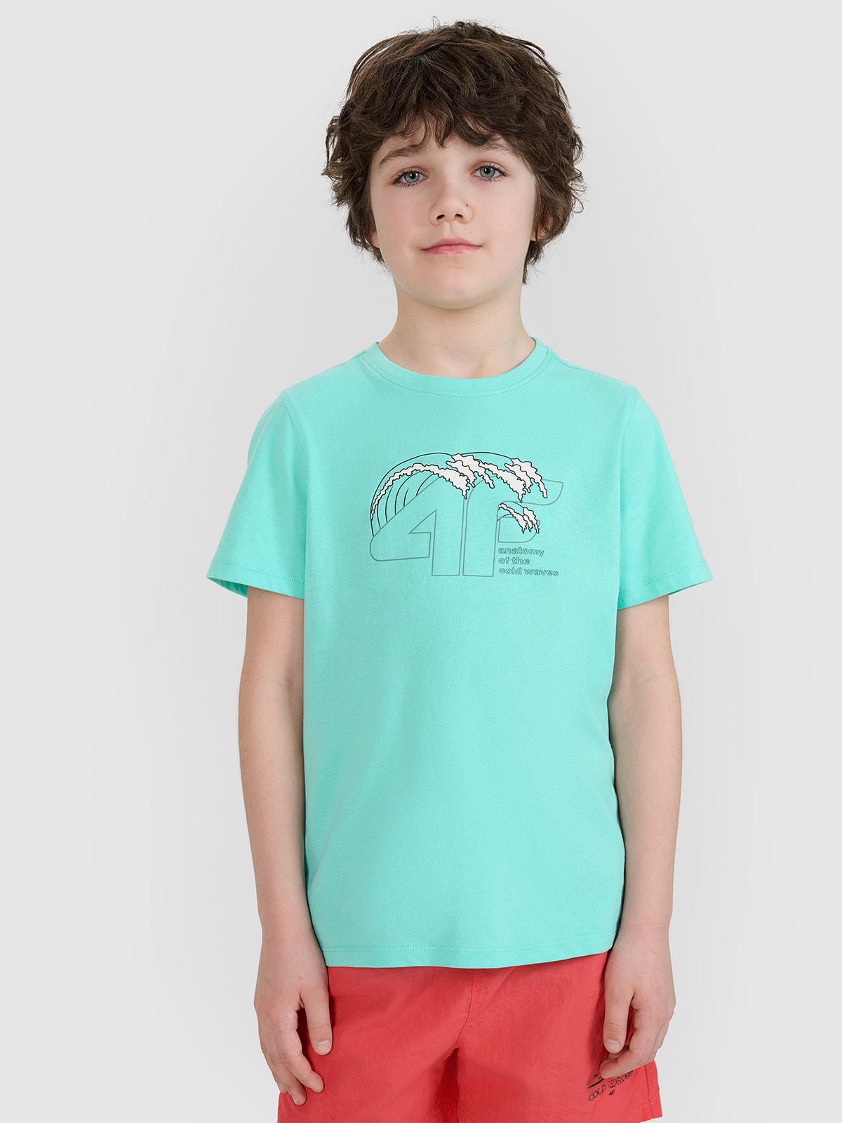 T-shirt regular marškinėliai su spauda berniukams - raudoni