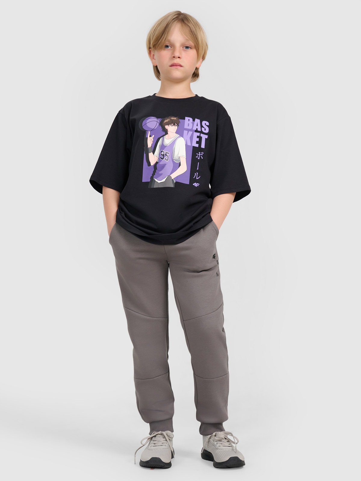 Sportinės jogger kelnės berniukams - pilkos