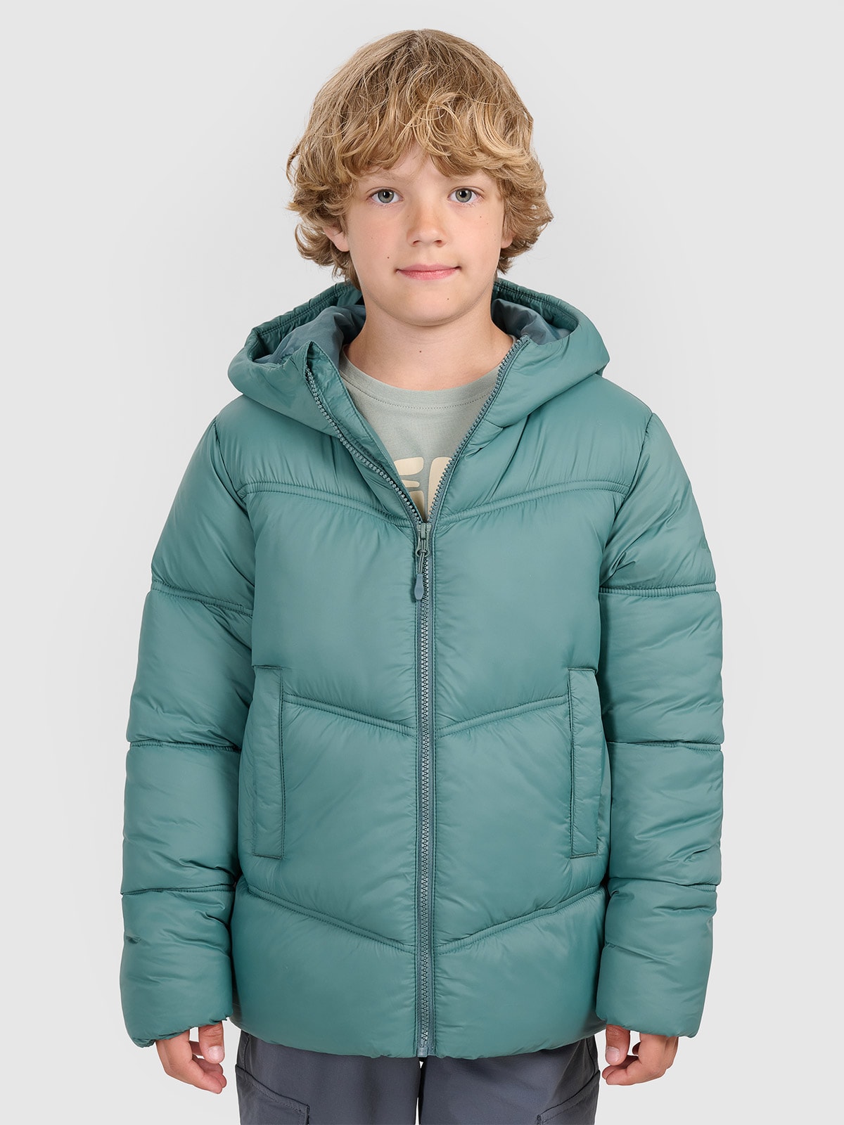 Striukė su sintetinių pūkų kamšalu berniukams - žalia