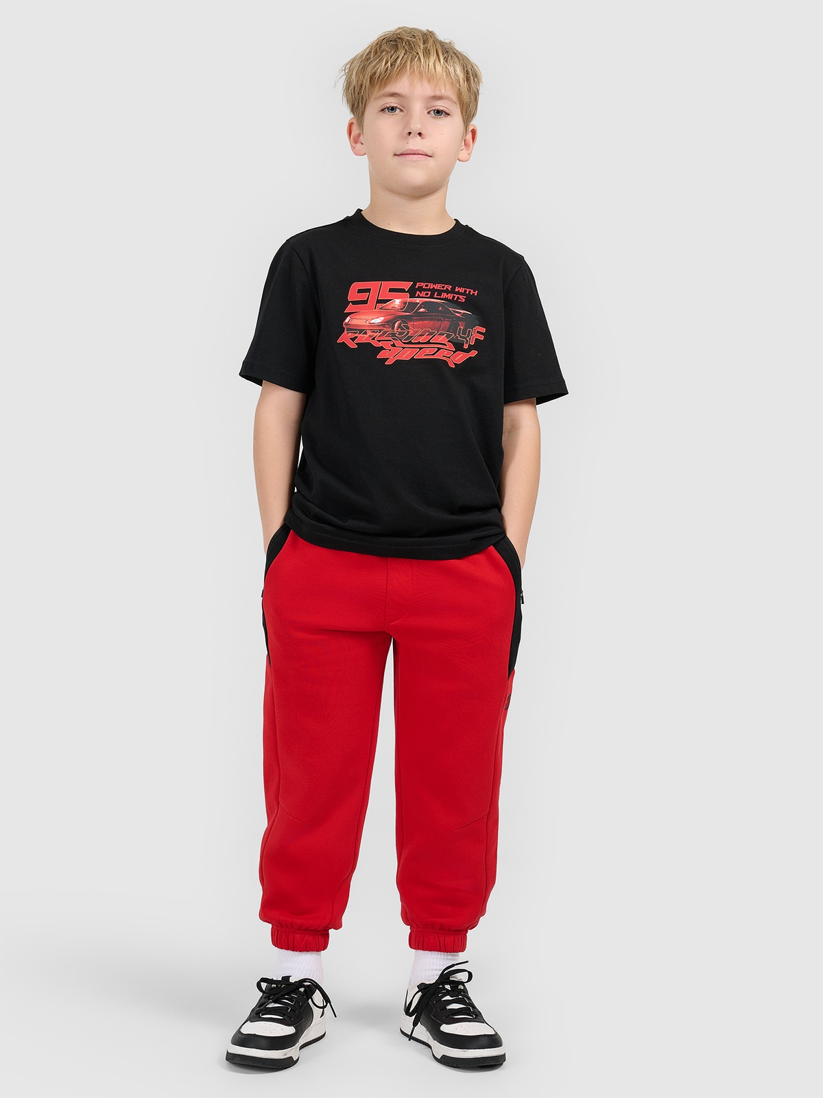 Sportinės jogger kelnės berniukams - raudonos