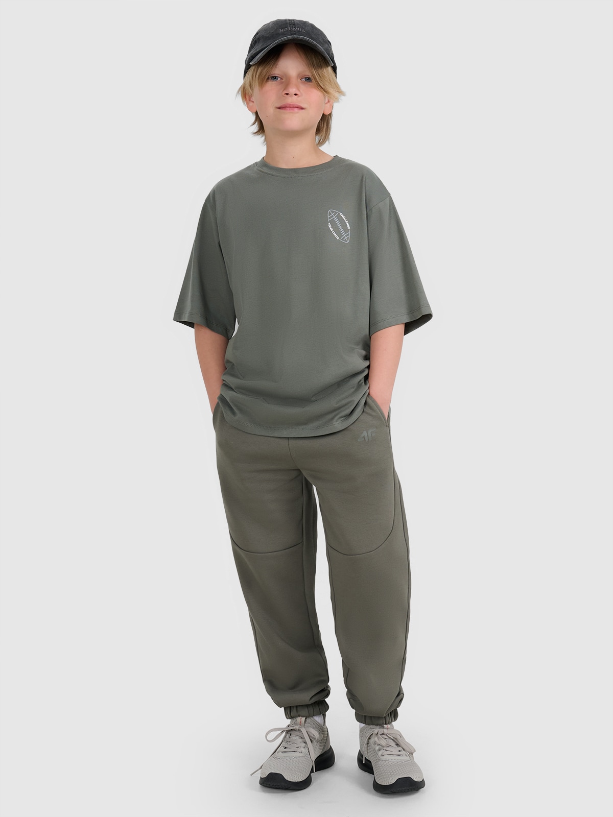 Sportinės jogger kelnės berniukams - pilkos