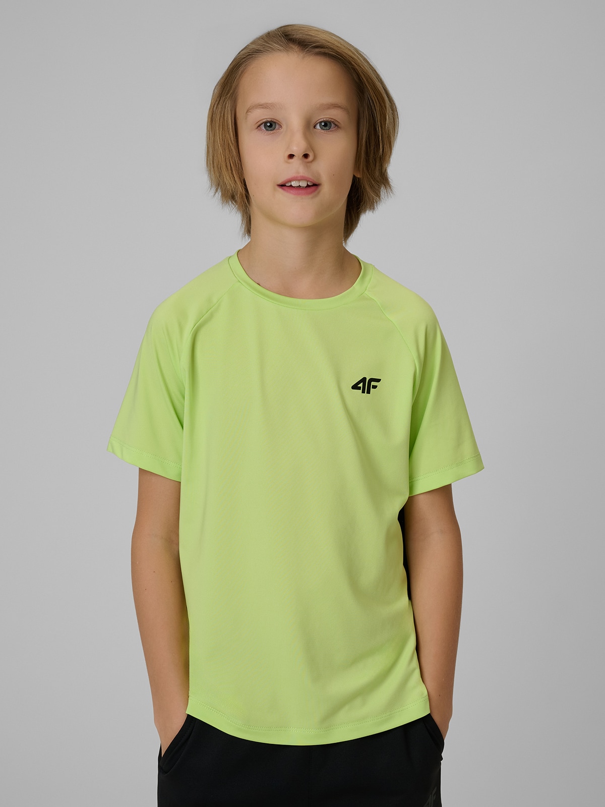 Sportiniai greitai džiūstantys marškinėliai berniukams - žali