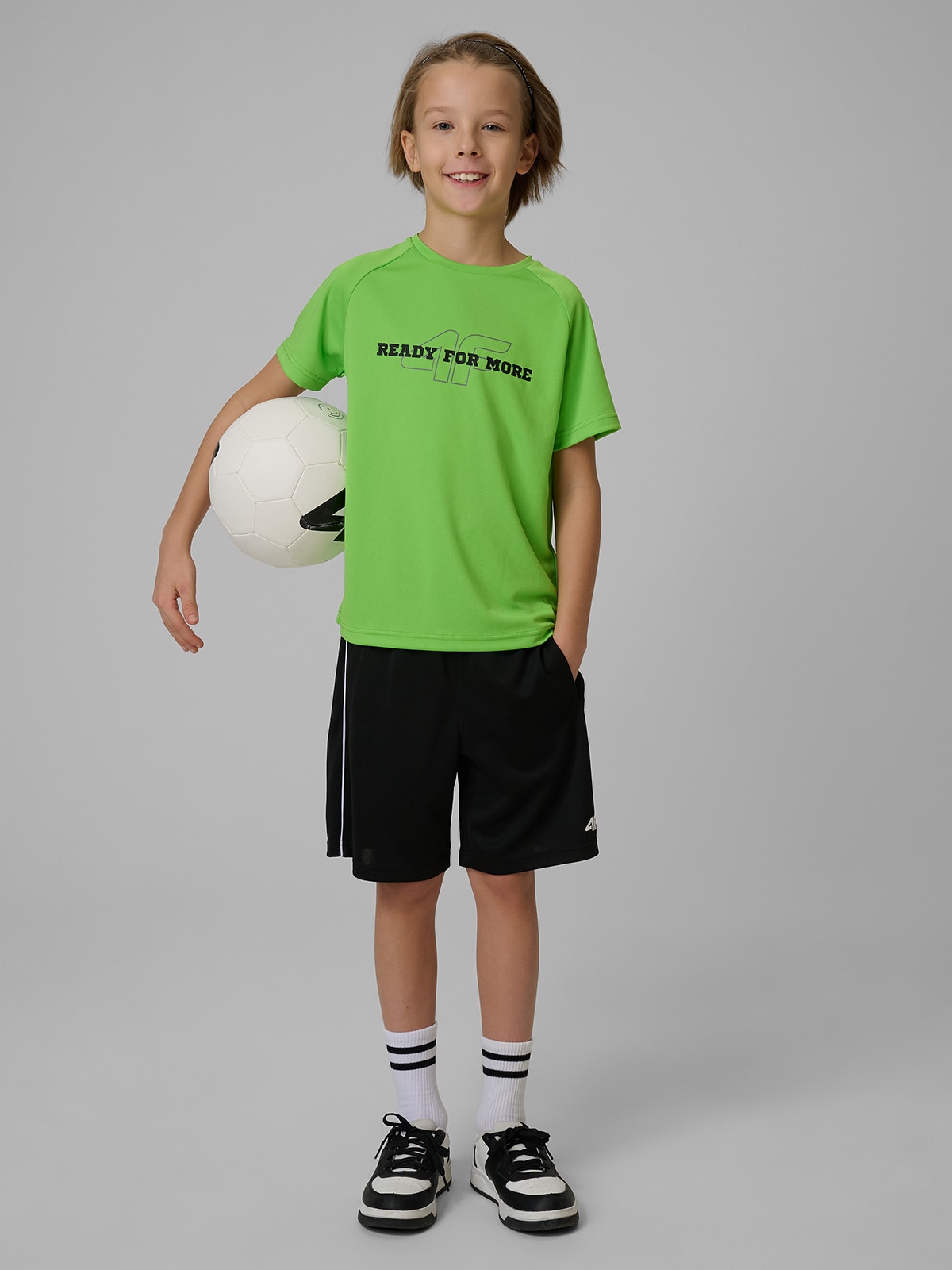 Sportiniai greitai džiūstantys marškinėliai berniukams - žali