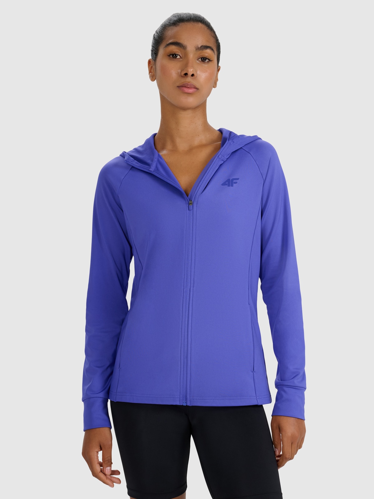 Moteriškas regular greitai džiūstantis treniruočių džemperis - mėlynas