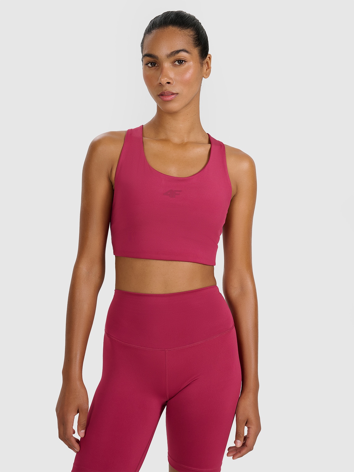 Treniruočių liemenėlė užtikrinanti mažą paramą - raudona