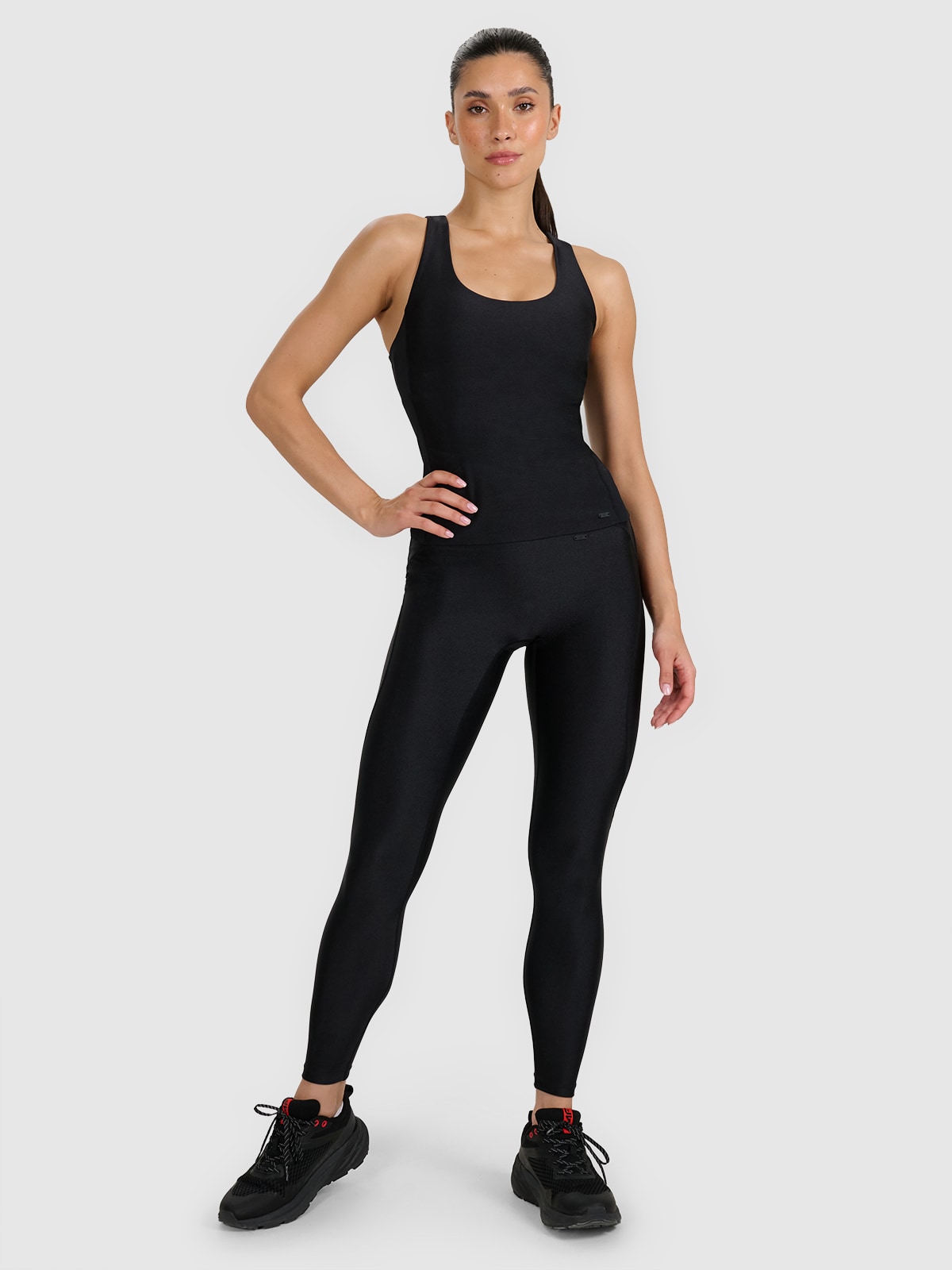 Moteriškos treniruočių greitai džiūstančios tamprės - juodos