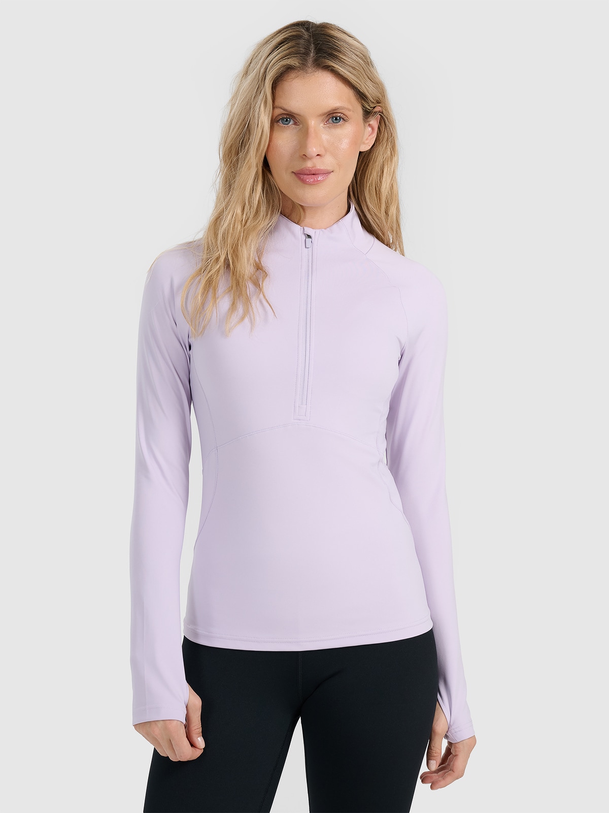 Moteriškas termoaktyvus sukarštas apatinis trikotažas (viršus) - violetinis