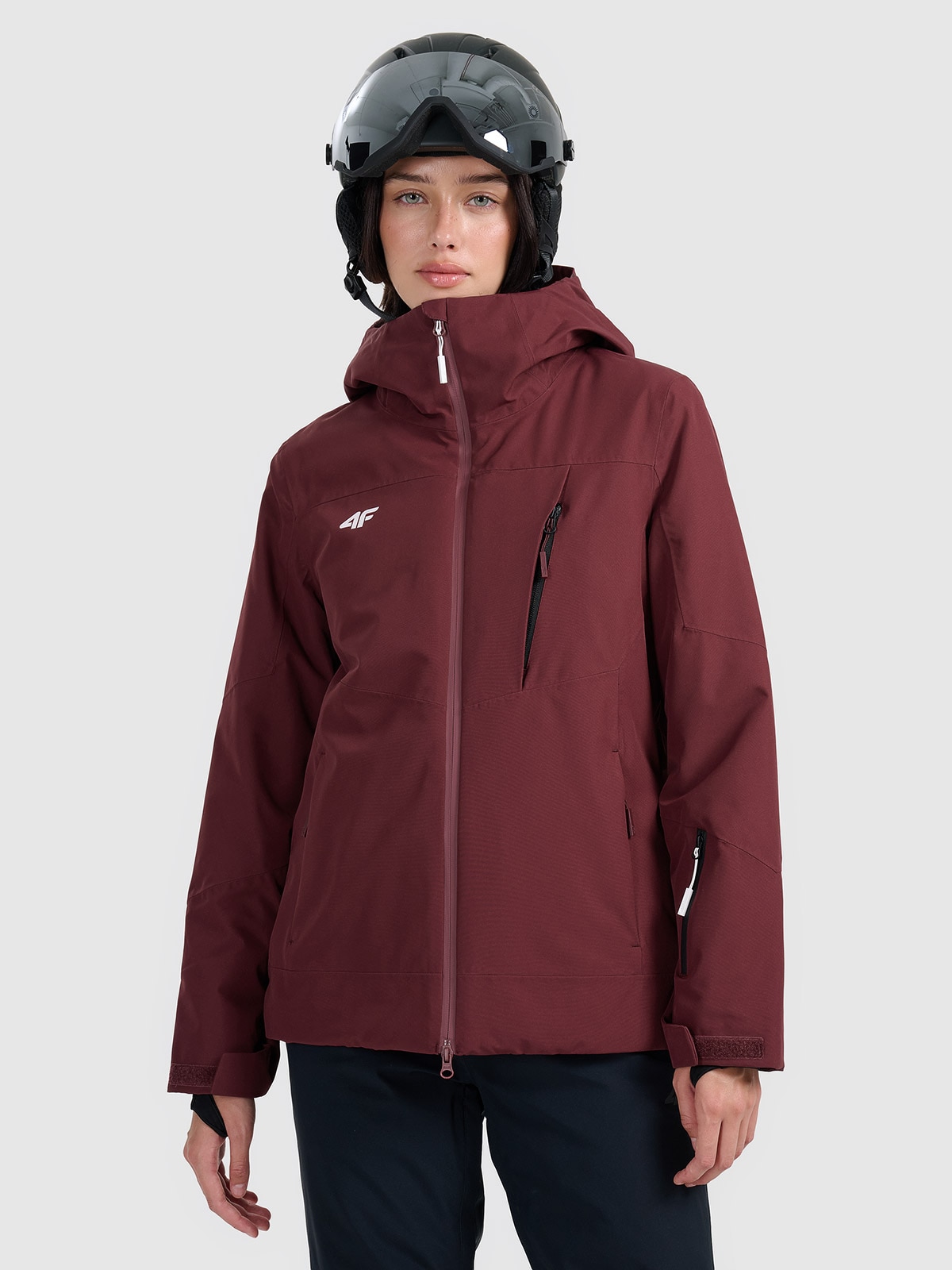 Moteriška slidinėjimo striukė 8000 membrana - bordo