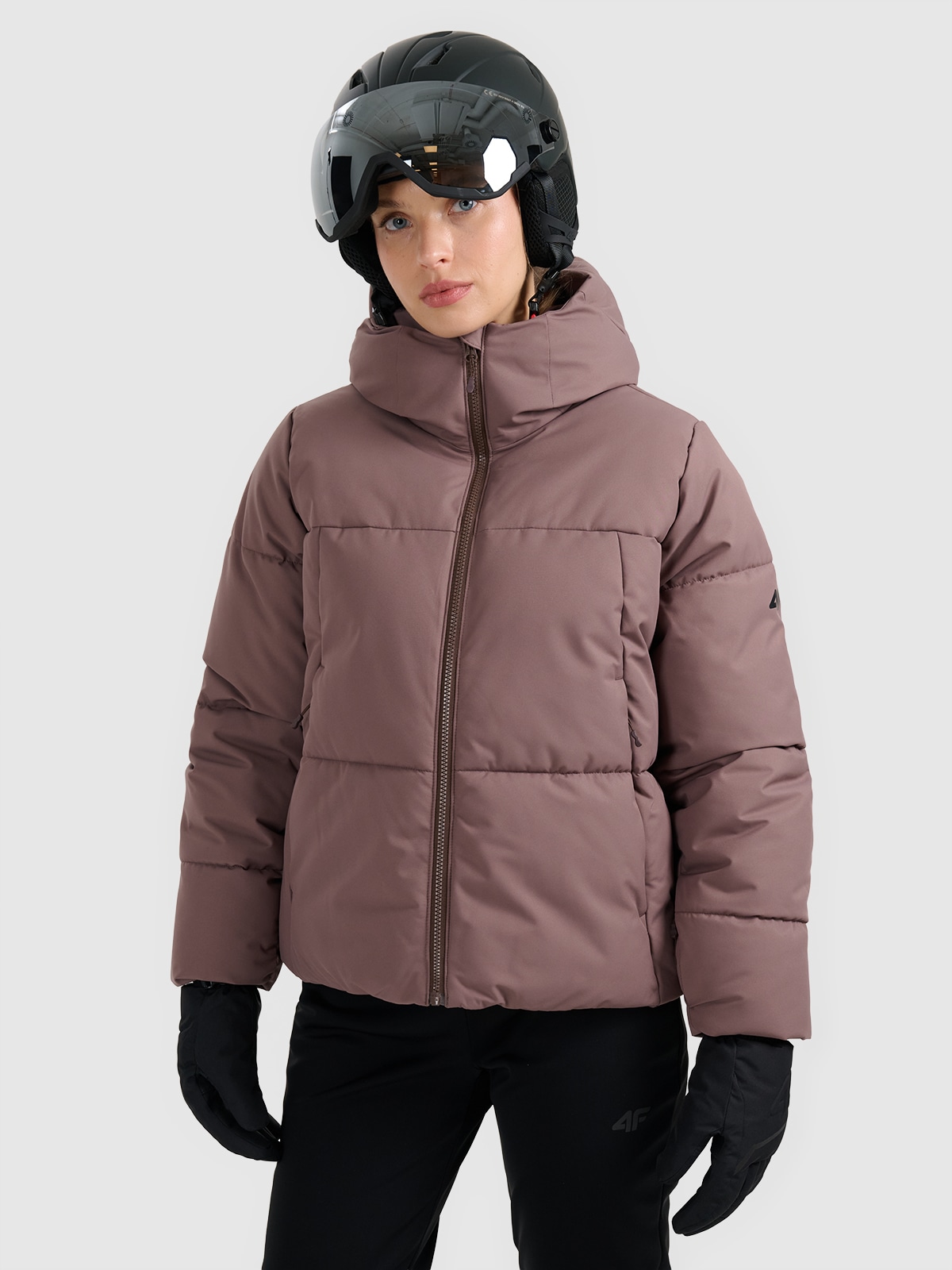 Moteriška slidinėjimo striukė 5000 membrana - ruda