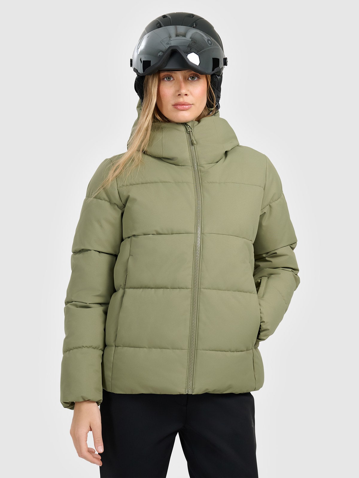 Moteriška slidinėjimo striukė 5000 membrana - khaki spalvos