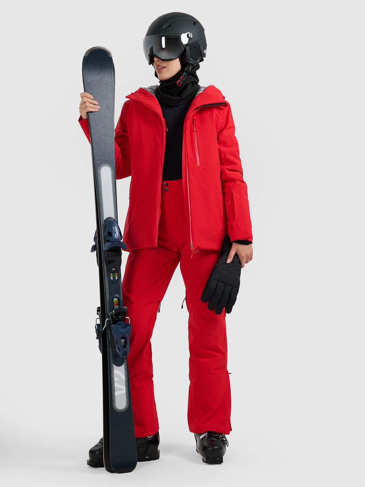 Moteriškos slidinėjimo kelnės 15000 membrana - raudonos