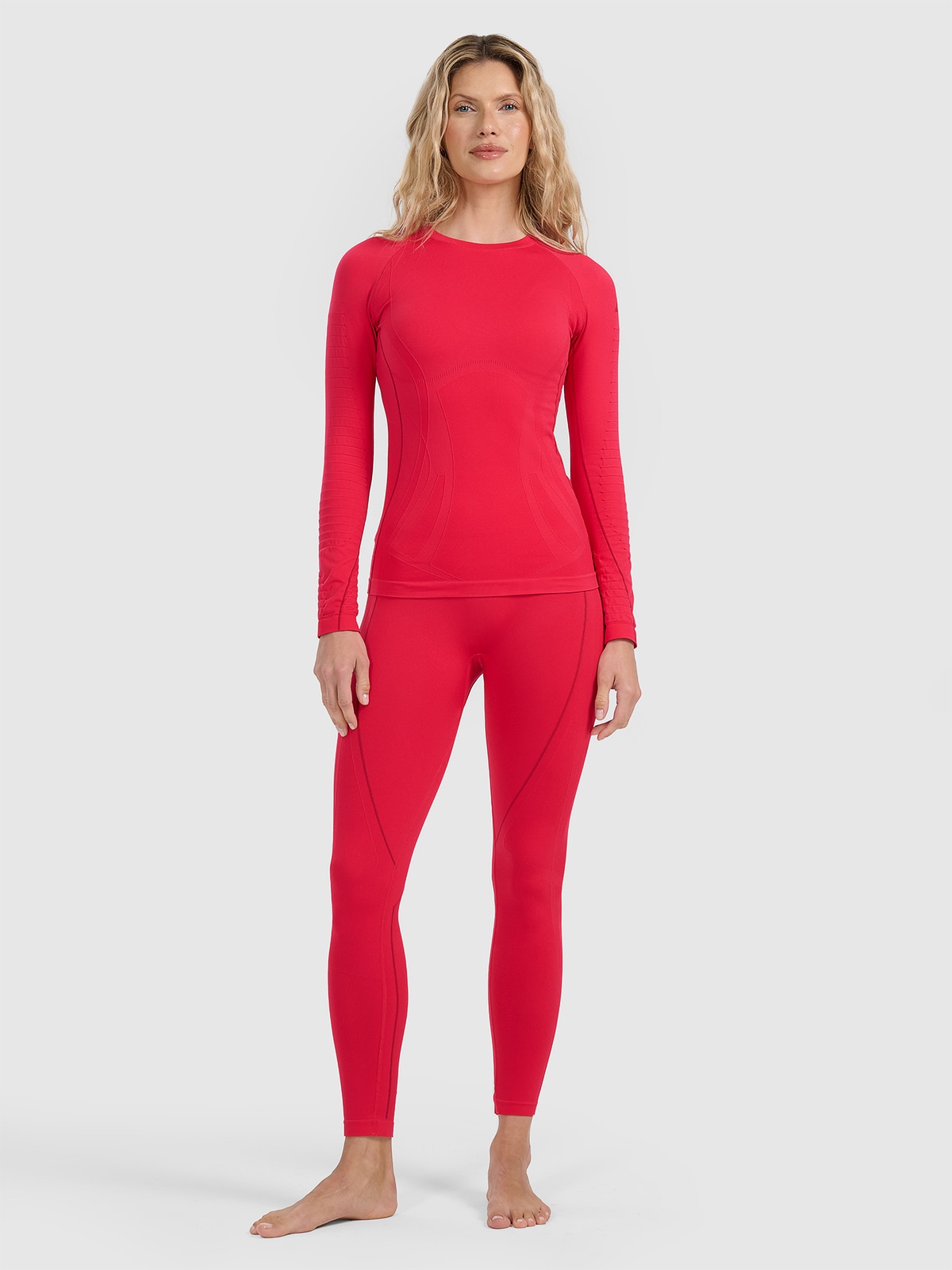Moteriškas termoaktyvus besiūlis apatinis trikotažas (apačia) - rožinis