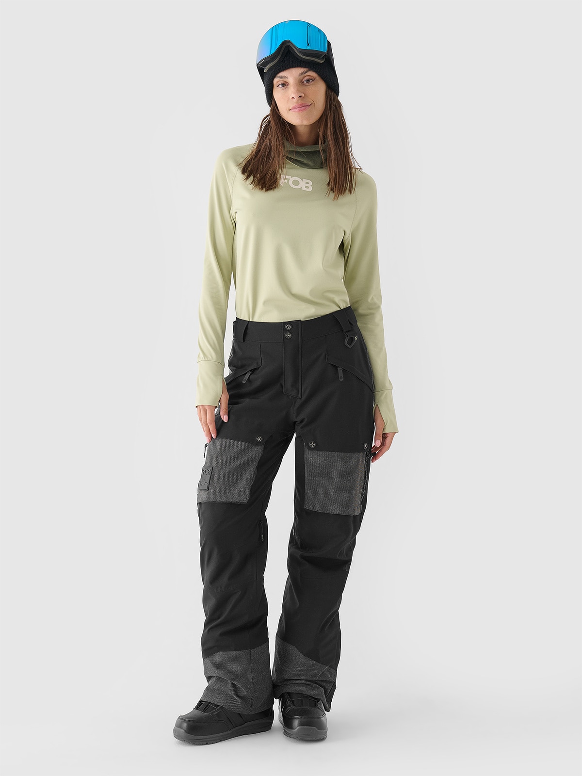 Moteriškos snieglenčių kelnės 10000 membrana - juodos