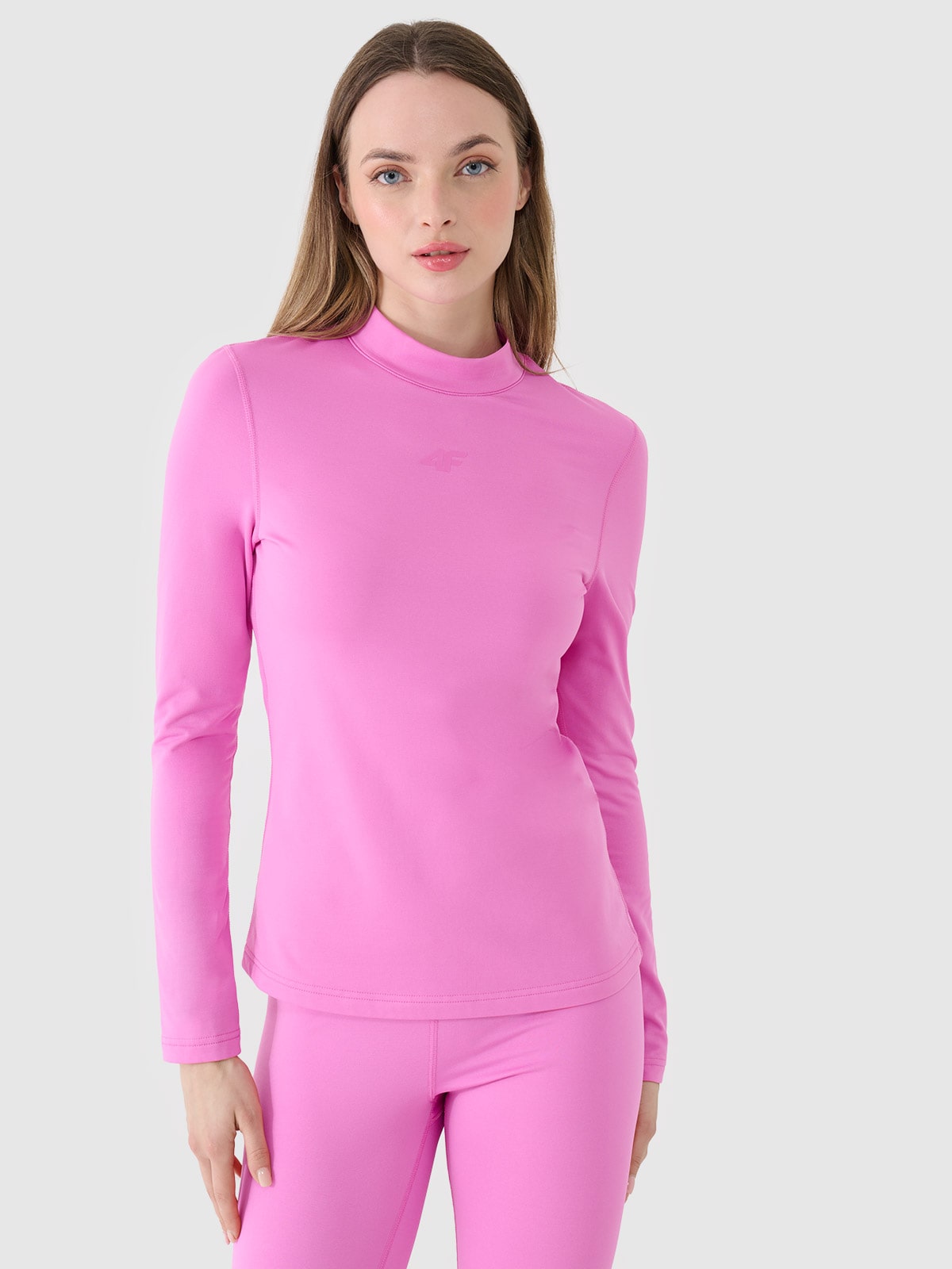 Moteriškas termoaktyvus sukarštas apatinis trikotažas (viršus) - rožinis