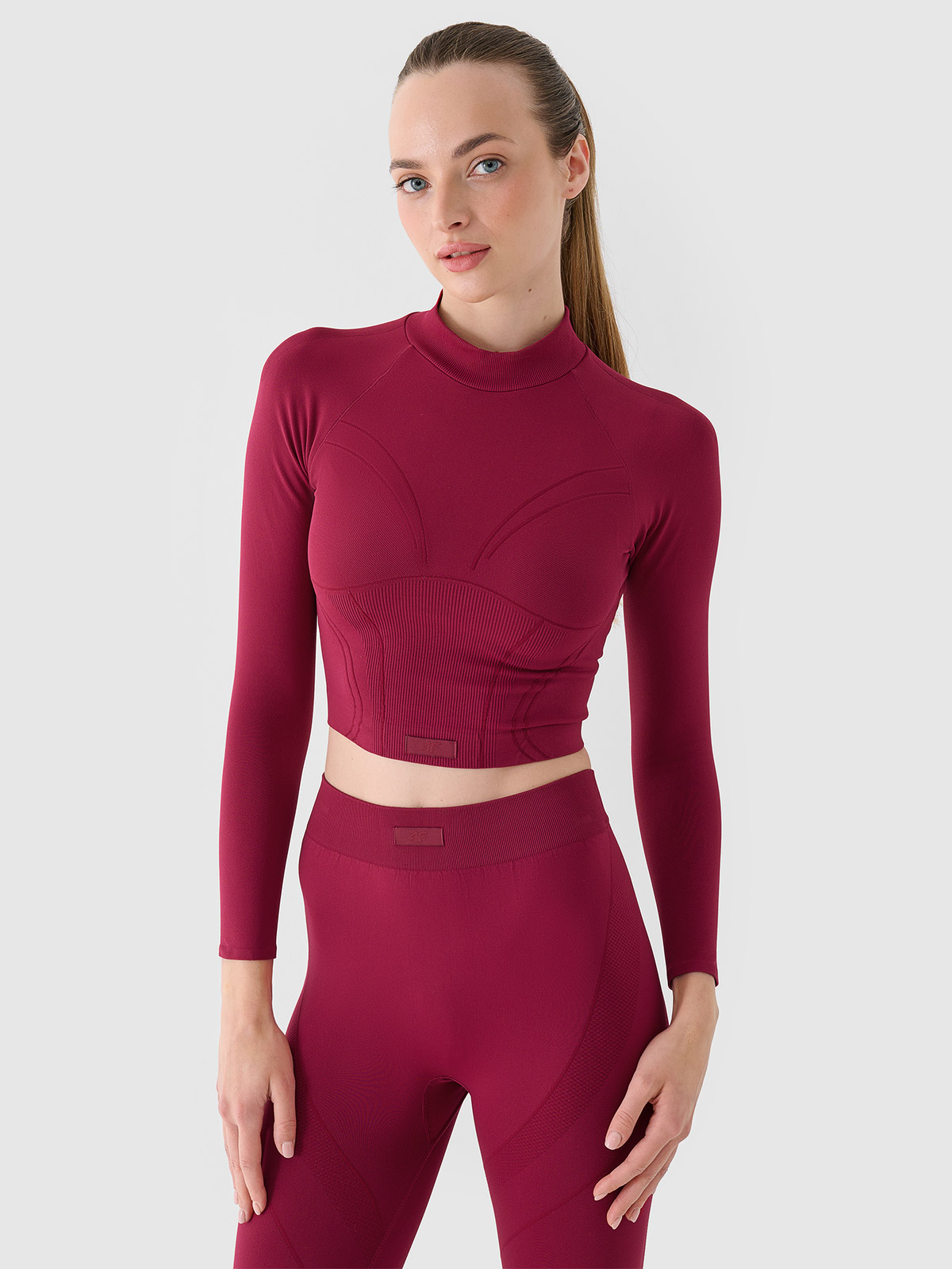 Moteriški Longsleeve slim greitai džiūstantys treniruočių marškinėliai - raudoni