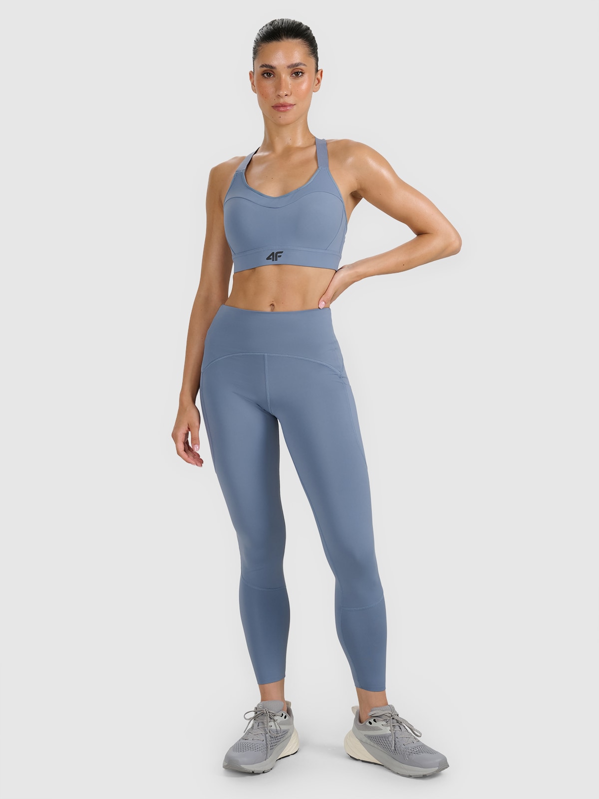 **Moteriški greitai džiūstančios treniruočių tamprės - pilkos