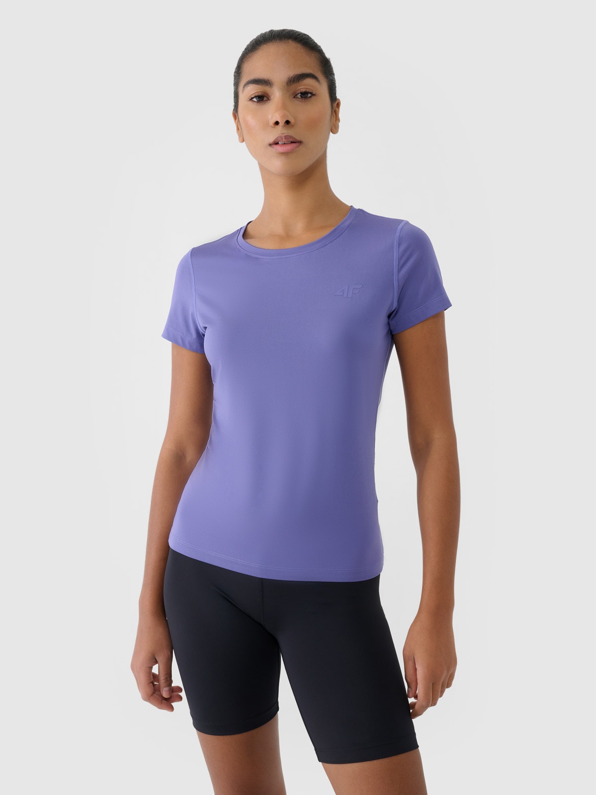 Moteriški regular greitai džiūstantys treniruočių marškinėliai - tamsiai mėlyni