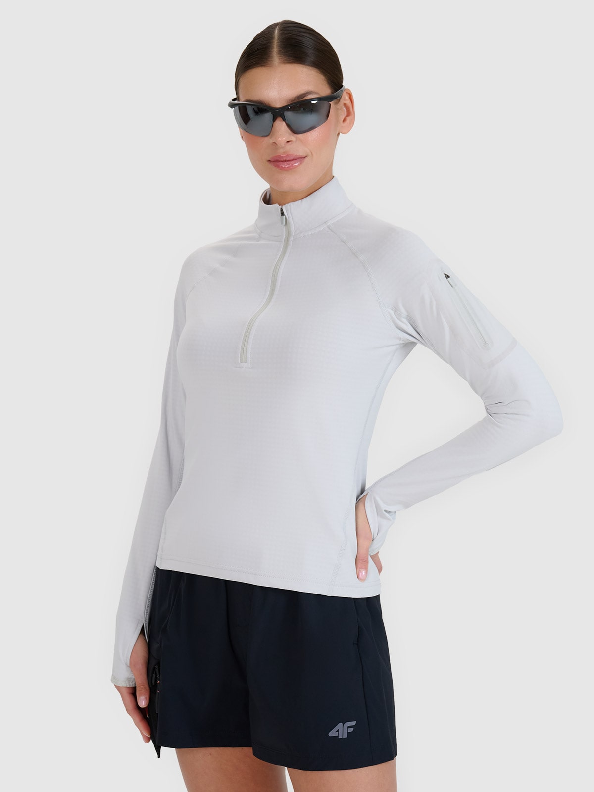 Moteriški regular greitai džiūstantys žygio marškinėliai - pilki