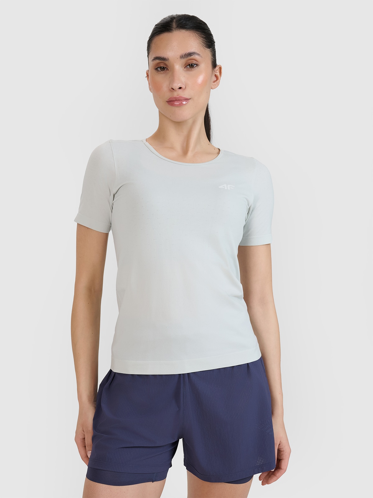 Moteriški regular bėgimo lauke marškinėliai - pilki