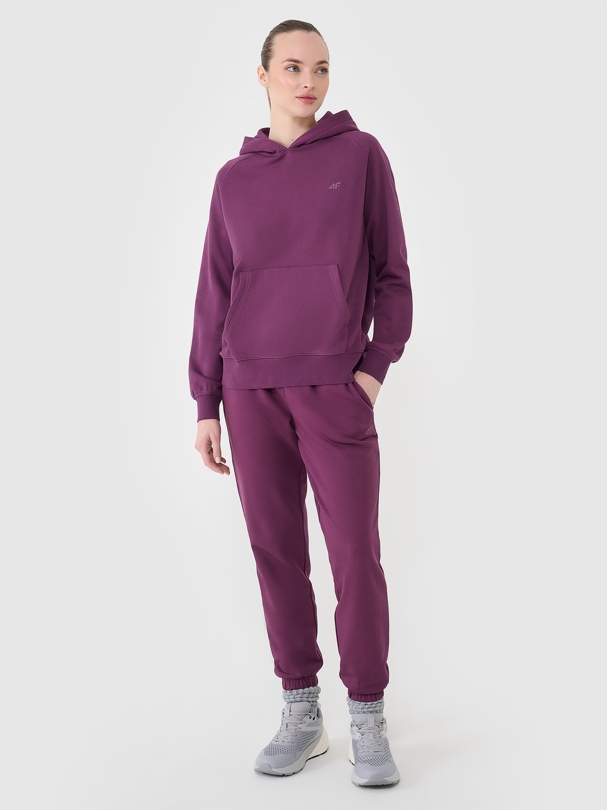 Moteriškos sportinės jogger kelnės - violetinės