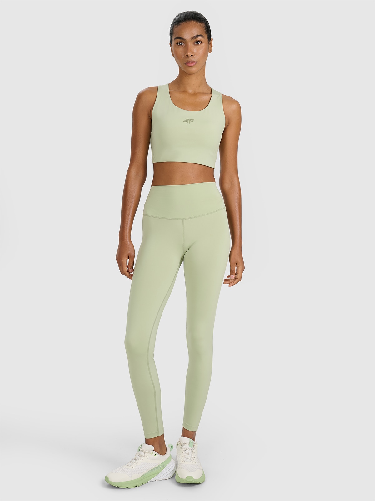 Moteriškos greitai džiūstančios treniruočių tamprės - žalios