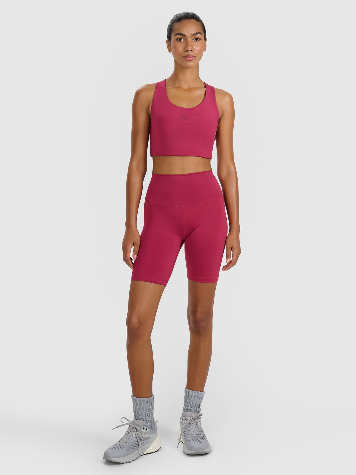 Moteriškos dviratininko tipo treniruočių tamprės - raudonos