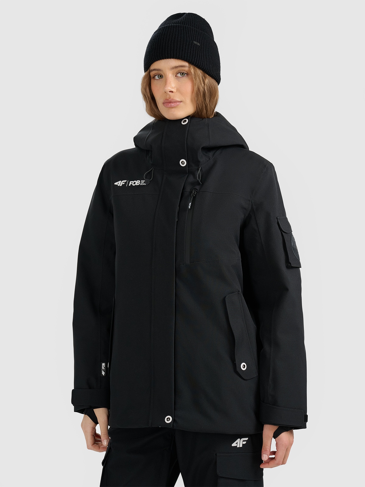 Moteriška snieglenčių striukė 15000 membrana - juoda