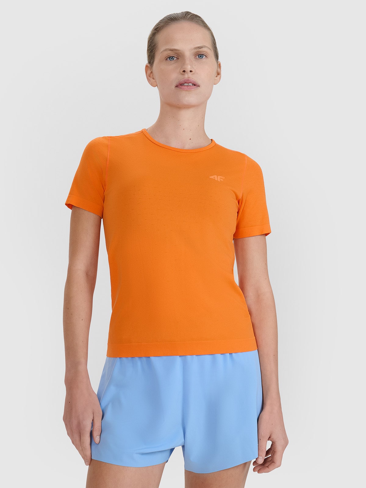 Moteriški regular bėgimo lauke marškinėliai – oranžiniai