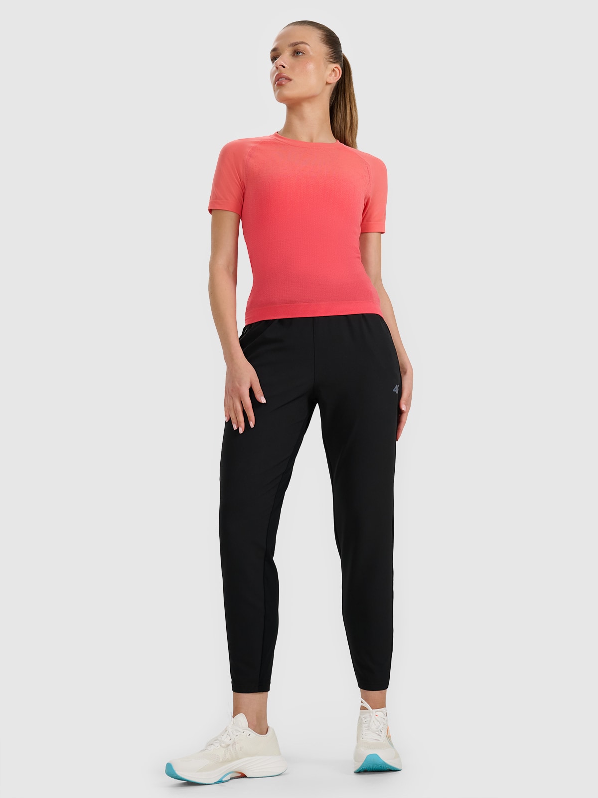 Moteriškos greitai džiūstančios bėgimo bekele kelnės - juodos