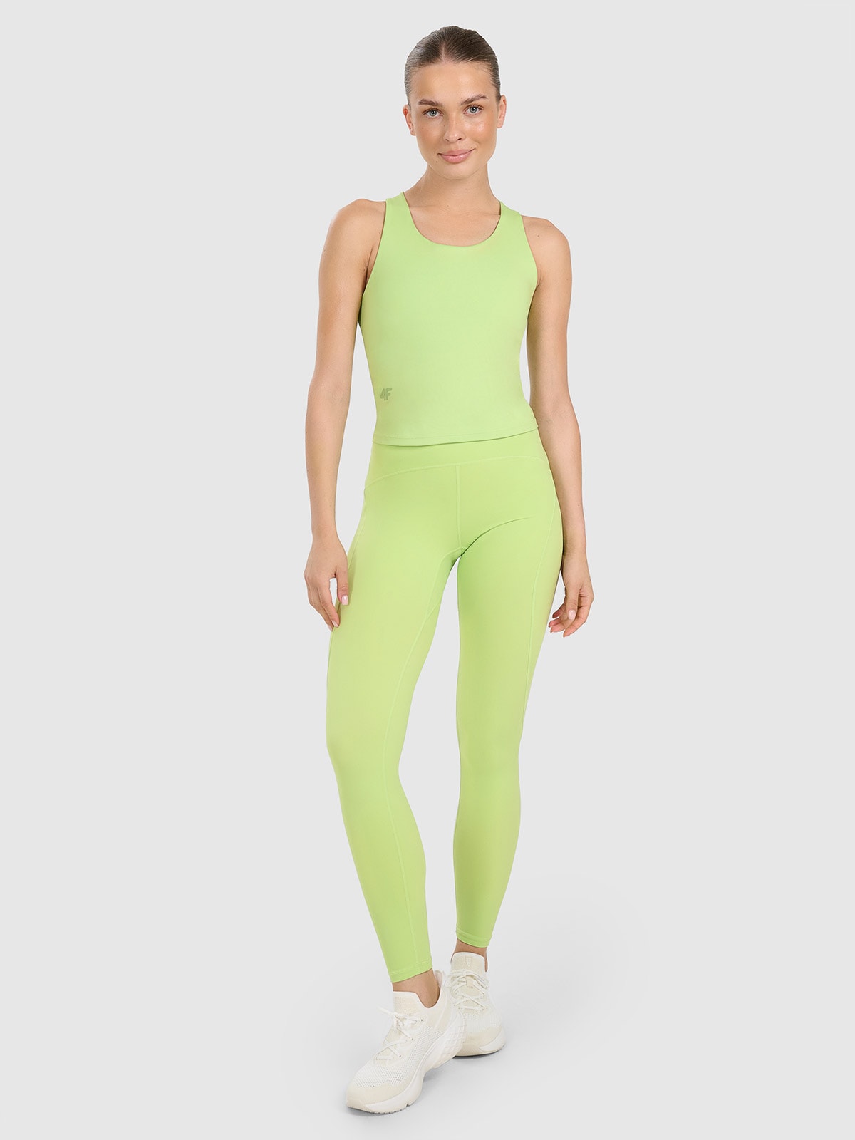 Moteriškos greitai džiūstančios treniruočių tamprės - žalios