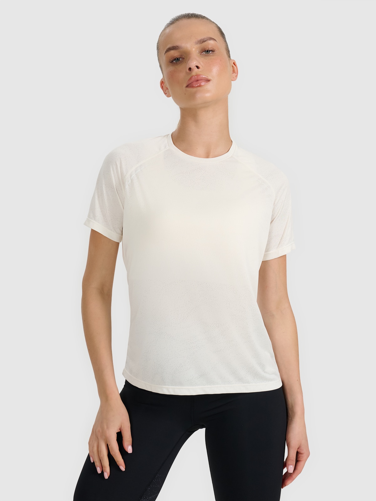 Moteriški regular greitai džiūstantys bėgimo marškinėliai - balti