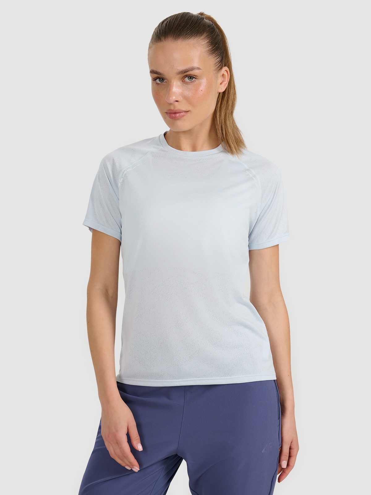 Moteriški regular greitai džiūstantys bėgimo marškinėliai - mėlyni