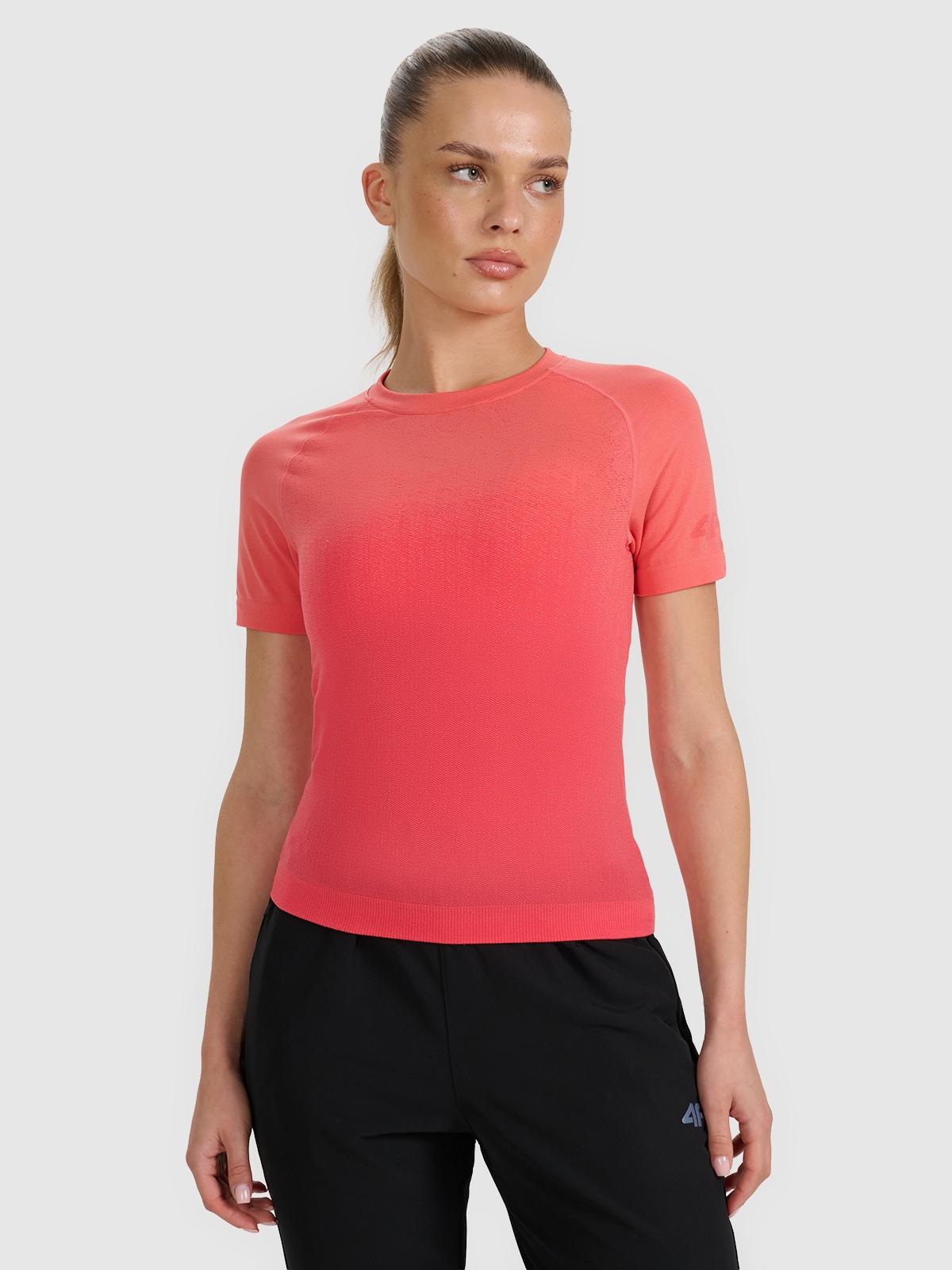 Moteriški besiūliai bėgimo bekele marškinėliai - rožiniai