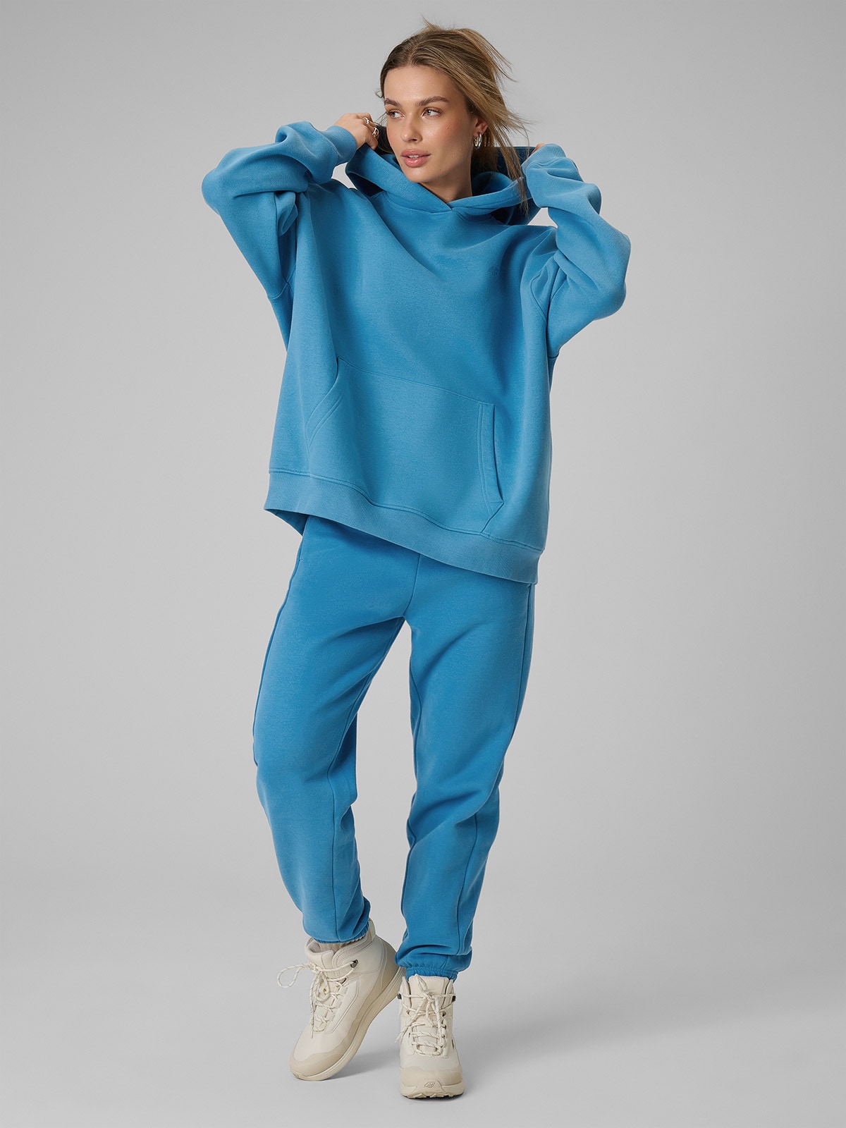 Moteriškos sportinės jogger kelnės - mėlynos