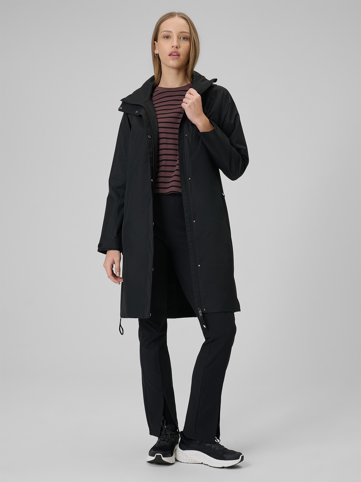 Paltas membrana 8000 moteriškas - juodas