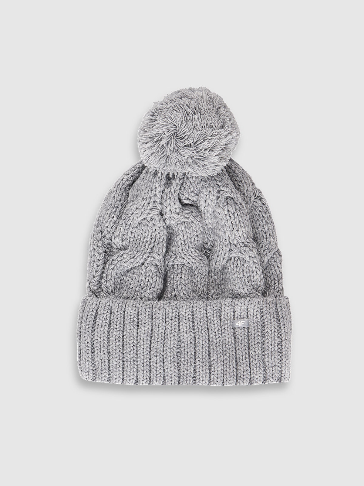 Moteriška žieminė kepurė su vilnos priemaiša - pilka