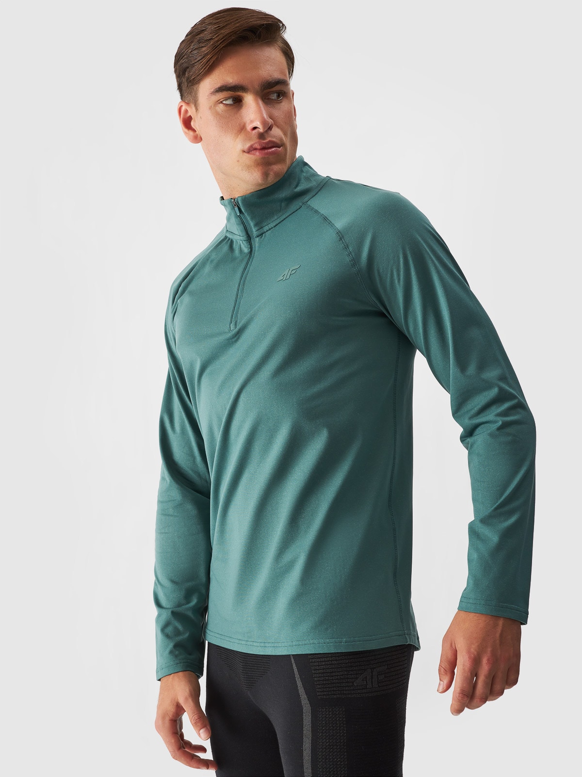 Vyriškas termoaktyvus besiūlis apatinis trikotažas (viršus) - turkio spalvos