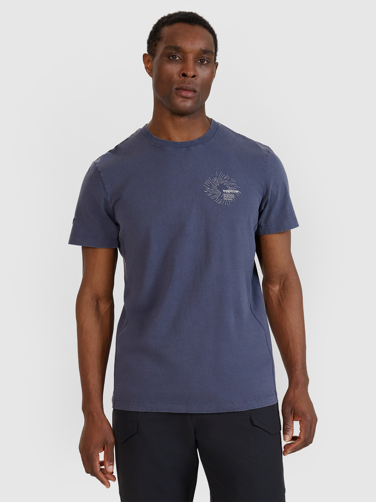 Vyriški T-shirt regular marškinėliai su spauda - pilki