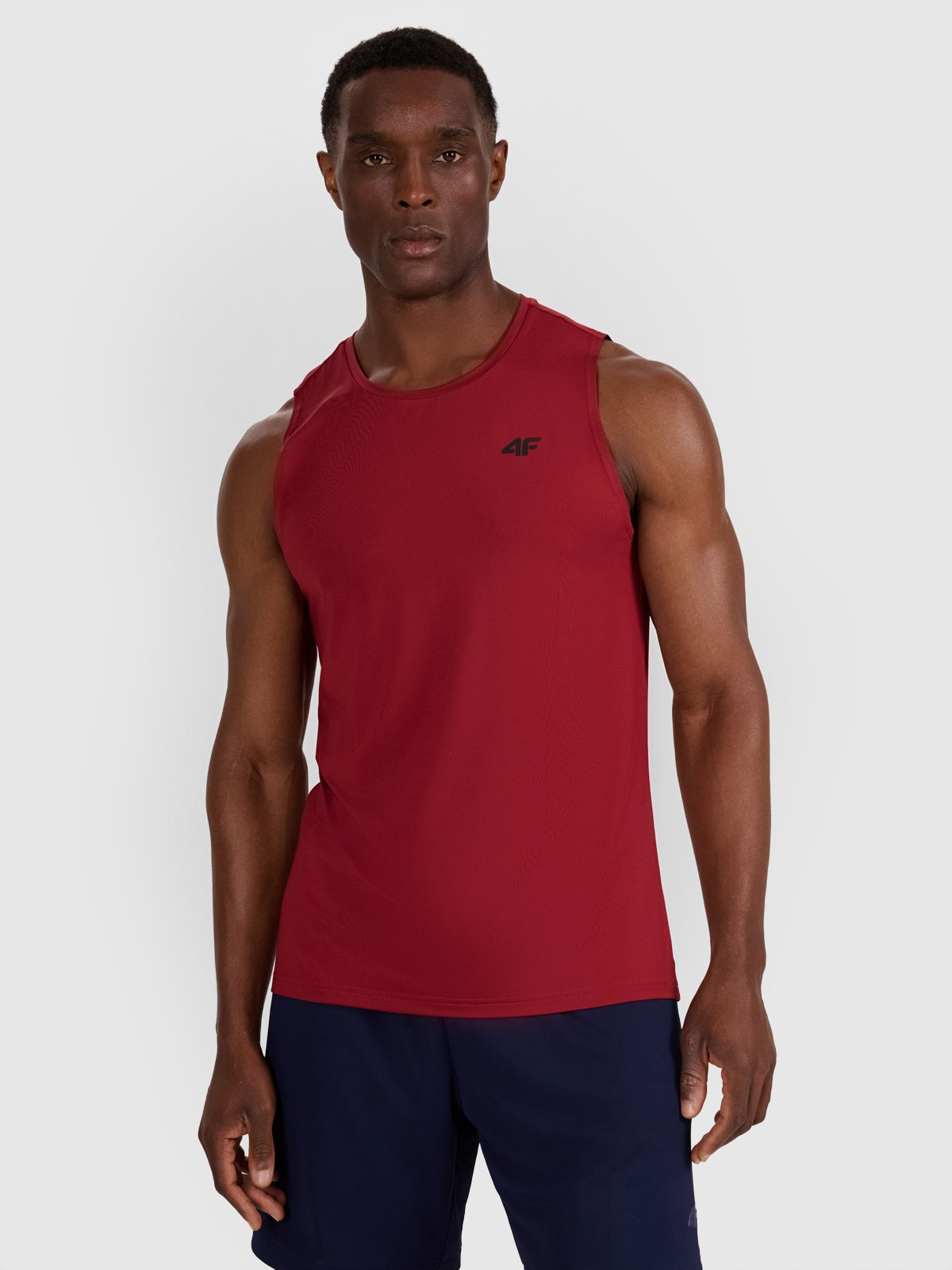 Vyriški tank top greitai džiūstantys treniruočių marškinėliai - raudoni