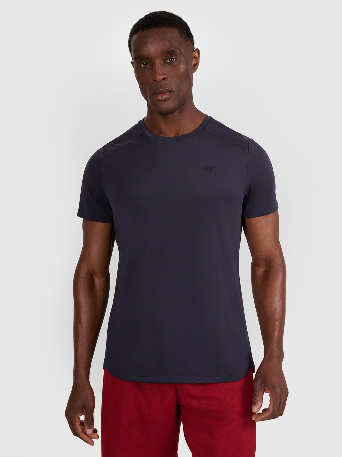 Vyriški greitai džiūstantys treniruočių marškinėliai - tamsiai mėlyni