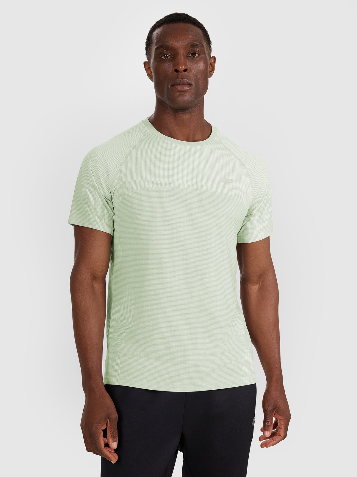 Vyriški greitai džiūstantys treniruočių marškinėliai - turkio spalvos