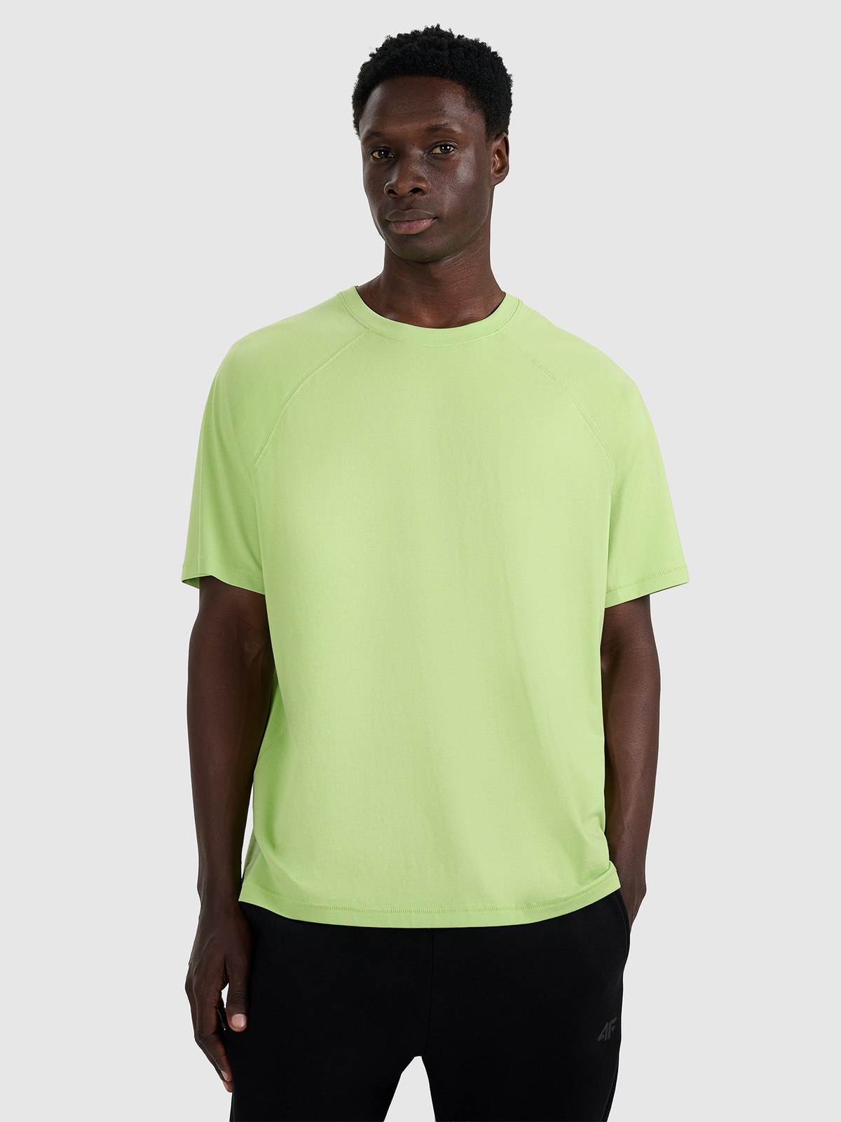 Vyriški T-shirt oversize lygus marškinėliai - žali