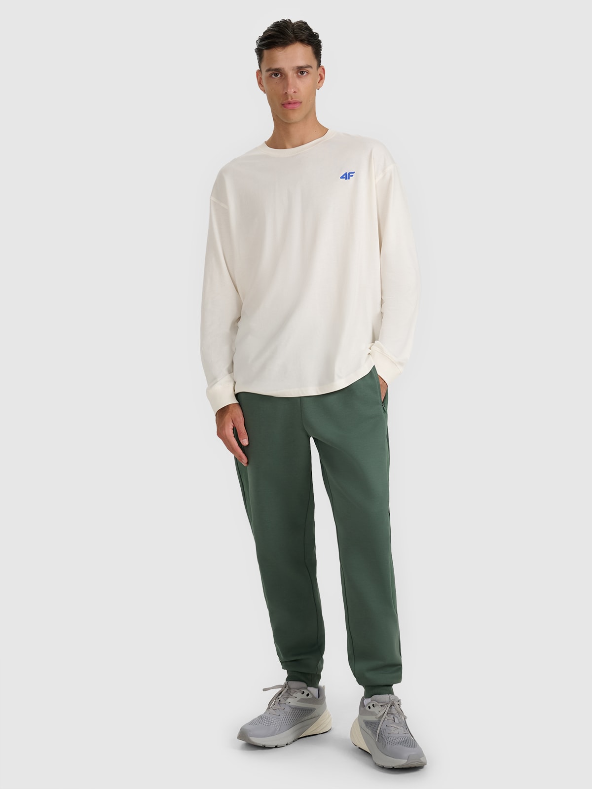 Vyriškos sportinės jogger kelnės - alyvuogių/khaki spalvos