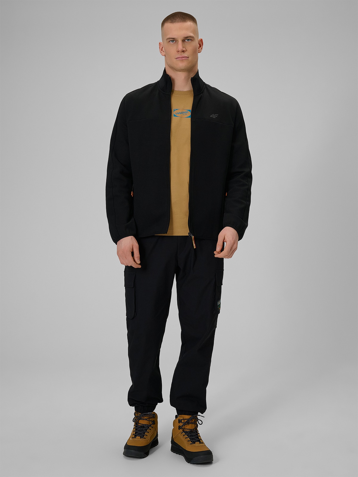 Vyriškos casual cargo kelnės - juodos