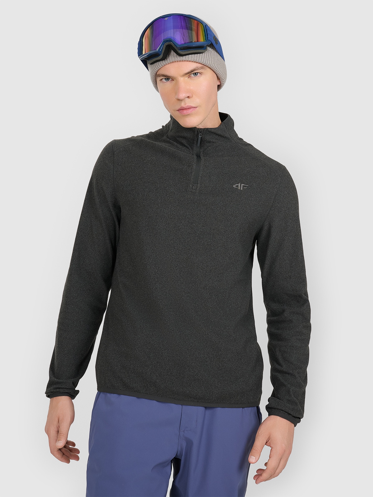 Vyriškas termo fliso apatinis trikotažas (viršus) - pilka