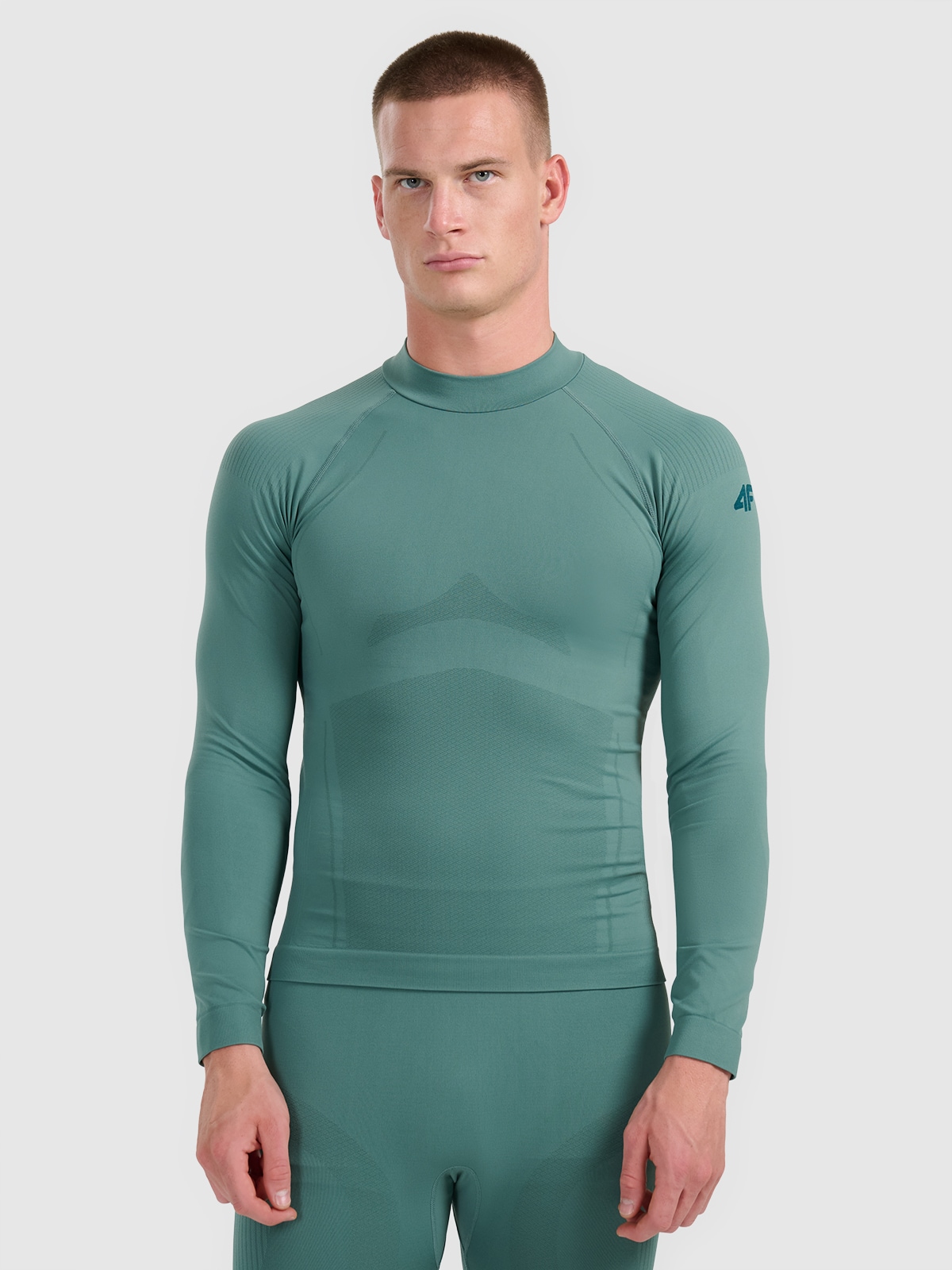 Vyriškas termoaktyvus besiūlis apatinis trikotažas (viršus) - žalias