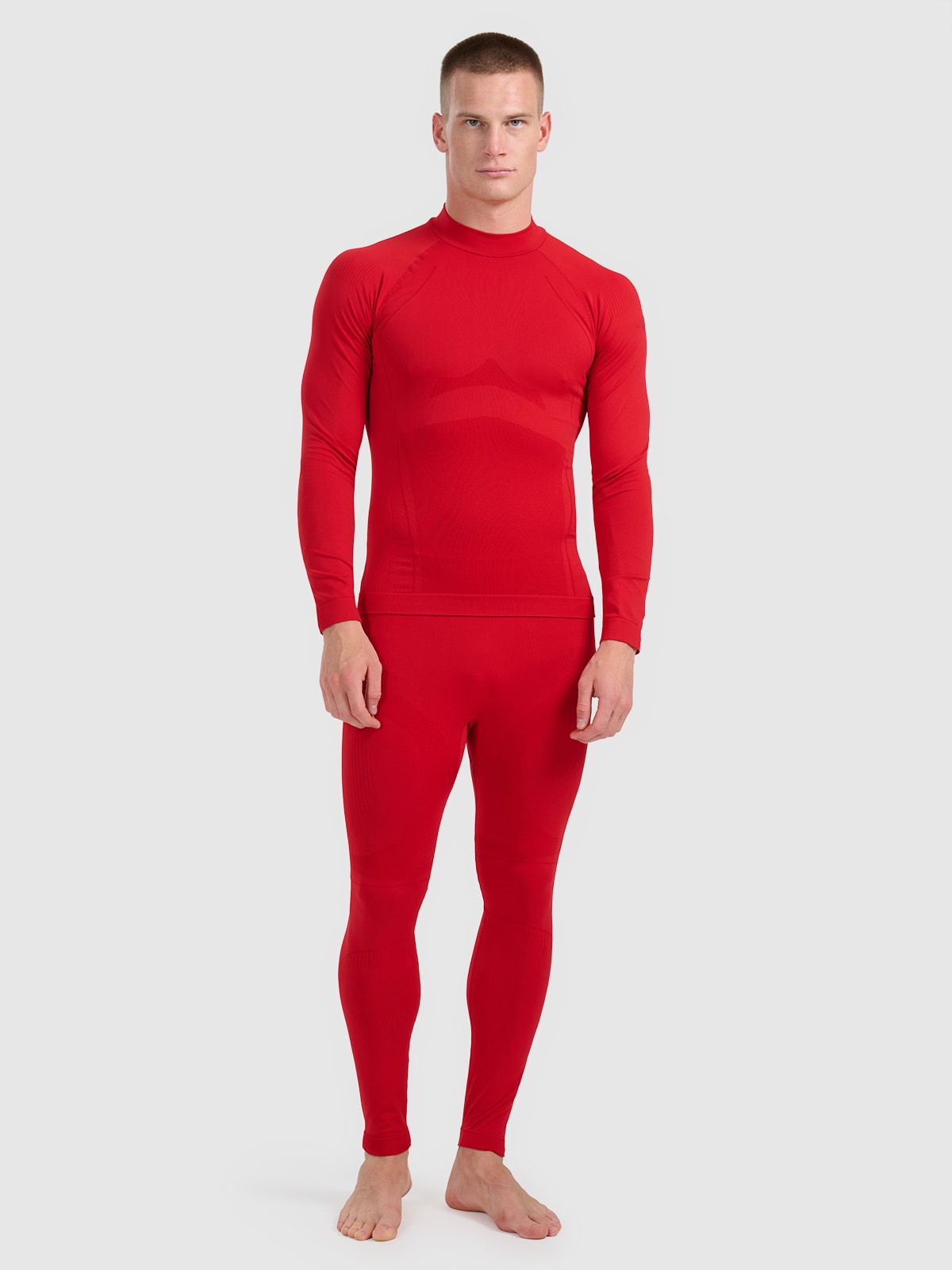 Vyriškas termoaktyvus besiūlis apatinis trikotažas (apačia) - raudonas