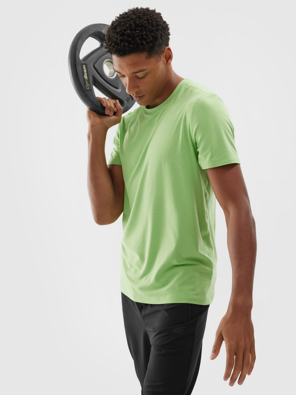 Vyriški regular greitai džiūstantys treniruočių marškinėliai - žali