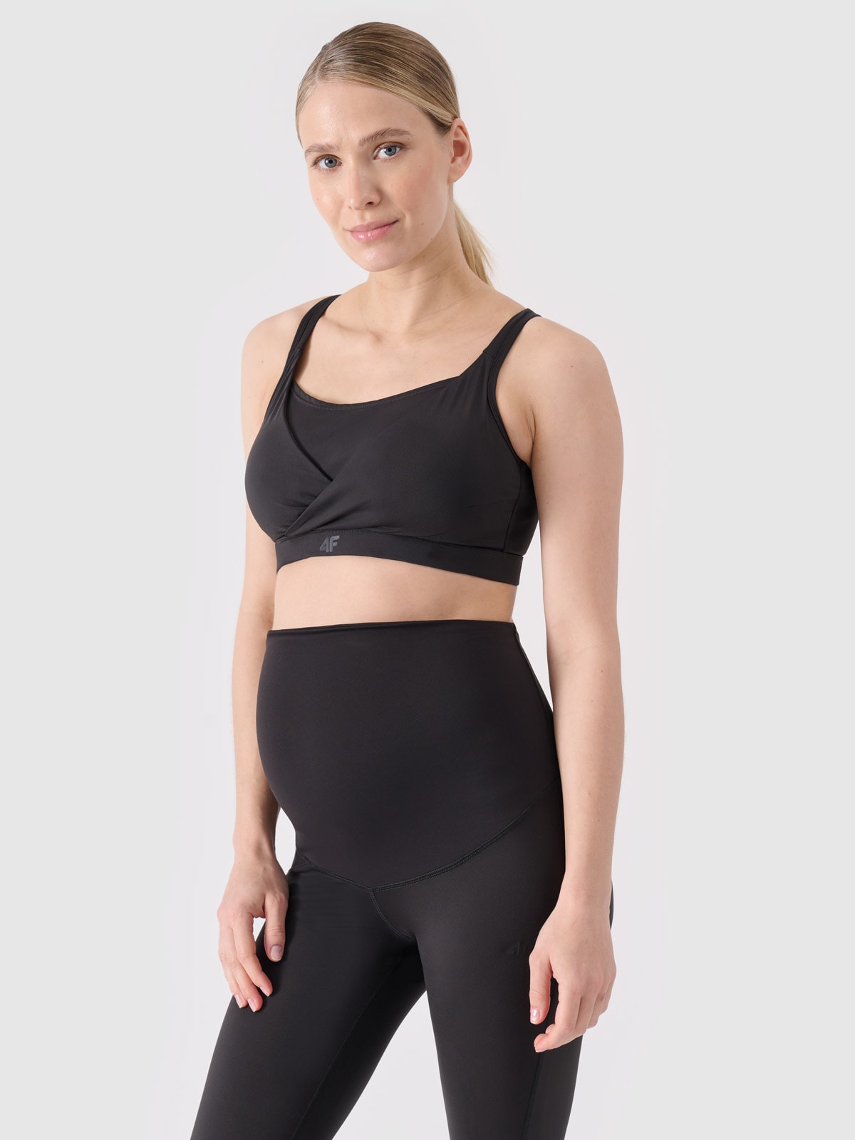 Treniruočių liemenėlė nėščiosioms ir žindyvėms - juoda